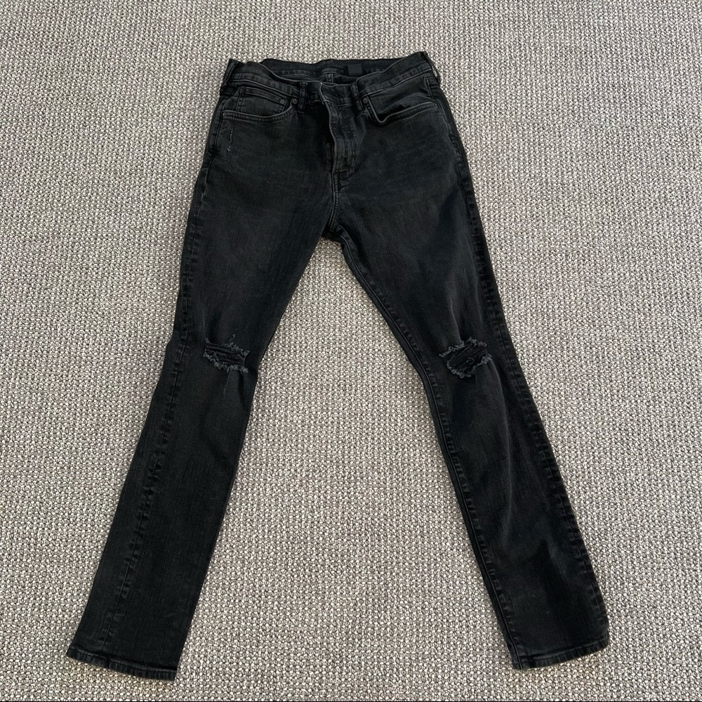 &Denim Ripped Knee Skinny Jeans